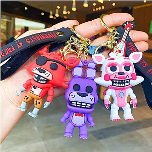 Wholesale Cartoon Game Action Figure FNAF Freddy's Fazbear Bear Doll Model Toy Five Nights Freddy Keychain For Gift