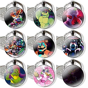 Glass Cabochon Keychain Pendant Car Key Chains Handmade Cartoon Funny Creative Lover Fnaf Security Breach On Deviantar Nizzieexe