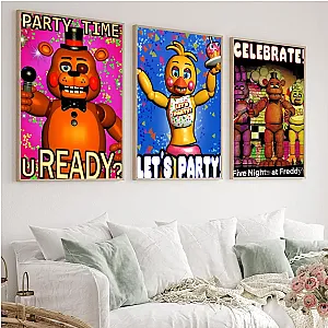 Fnaf Five-nights-At-Freddys Classic Movie Posters Waterproof Paper Sticker Coffee House Bar Decor Art Wall Stickers