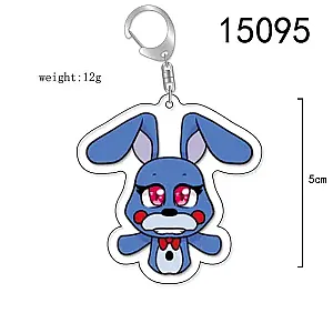 Wholesale Anime FNAF Freddy Acrylic Keychain Bonnie Foxy Chica Double Sided Cartoon Pendant Key Chains Fans Collection Gift