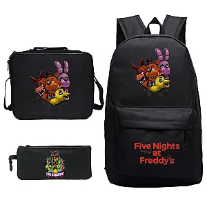 3pcs/set Five Night At Freddy FNAF School Bag Backpacks Pencil Case