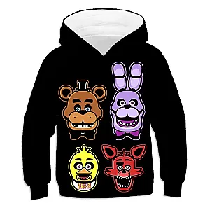 FNAF Five Nights At Freddy's Characters Print Hoodies