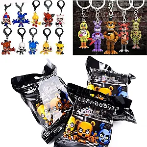 FNAF Cartoon Bonnie Foxy Freddy Bear Game Action Figure Keychain