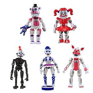 13-15cm FNAF Cute Dolls 5pcs Action Figure Toys Set