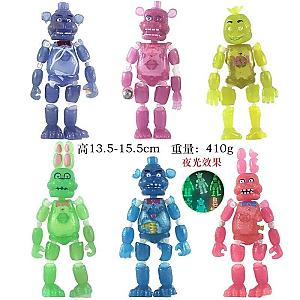 13-15cm FNAF Cute Bonnie Bear Rabbit 6pcs Action Figure Toys Set