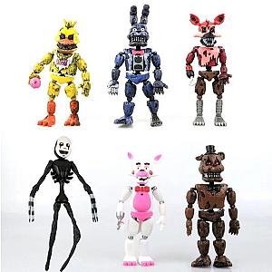 13-15cm FNAF Cute Bonnie Bear 6pcs Action Figure Toys Set