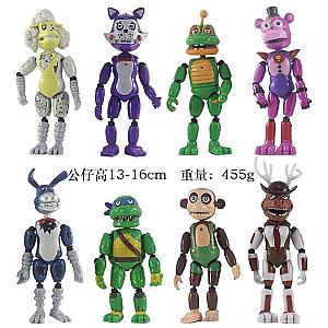 13-16cm FNAF Cute Animals 8pcs Action Figure Toys Set