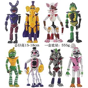 15-18cm FNAF Cute Animals 8pcs Action Figure Toys Set