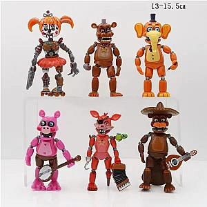 FNAF Five Nights At Freddy's 6pcs Bear Fox Cartoon Action Figure Toy Set