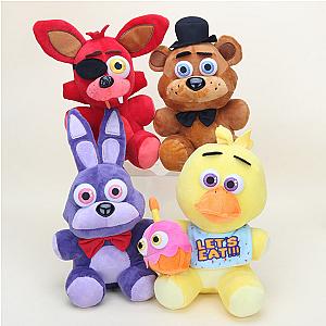 4pcs/lot 25cm FNAF Freddy Fazbear Phantom Foxy Bonnie Bear Nightmare Foxy Plush