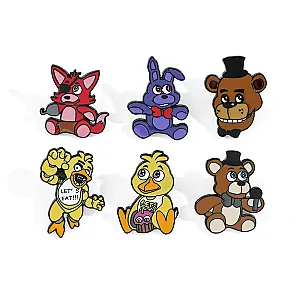 FNAF Five Nights At Freddy's Enamel Pins Foxy Bonnie Animal Doll Badge Brooches