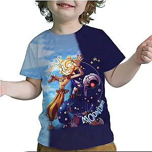 FNAF Sundrop Moondrop Short Sleeve Security Breach Sunrise BOSS Kids T Shirt