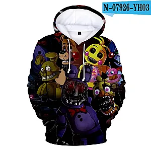 FNAF Five Nights At Freddy's Game 3D Print Hoodies