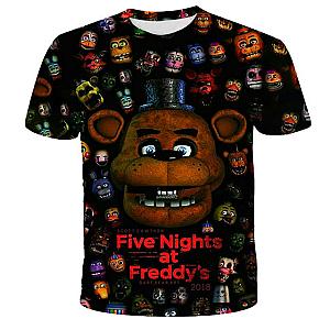 FNAF Five Nights at Freddy 3D Bear Printed T-Shirts