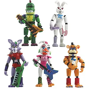 5Pcs/Set FNAF Security Breach Series Bonnie Bear Action Figure Toys