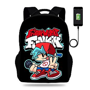 Friday Night Funkin Backpack with USB Charger