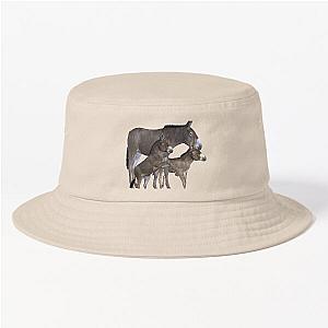 Donkey Twins mother and foals Bucket Hat