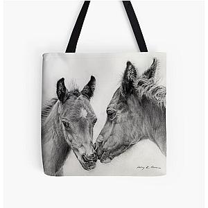 Two Foals Print Tote Bag