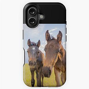 Two curious foals baby horse colt & filly Tough Case