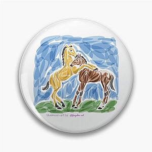 Frolicking Foals Pin