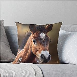 Baby Foal Throw Pillow