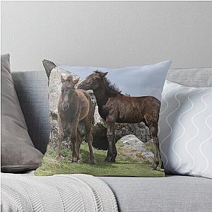 Dartmoor Pony Foal Throw Pillow