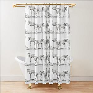 Six Foal Shower Curtain