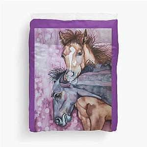 Playful Foals Duvet Cover