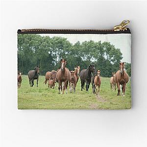 Mares and foals, Normandy Zipper Pouch