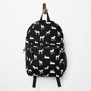 Foals All Over Pattern White on Black by Orikall Backpack