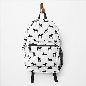 Foals All Over Pattern Black on White by Orikall Backpack