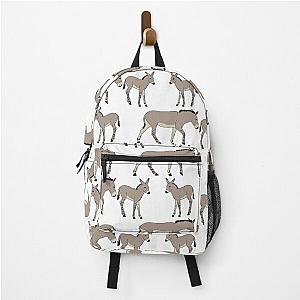 Foals and Mom African Donkeys Backpack