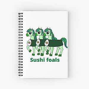 Sushi Foals Spiral Notebook