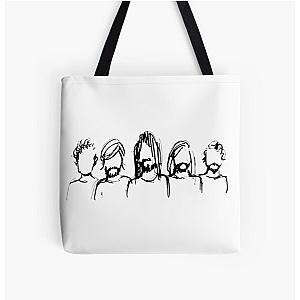 Foo Fighters Bags - Five People All Over Print Tote Bag RB2405