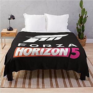 Forza Horizon 5 Logo White True 4K Premium Throw Blanket