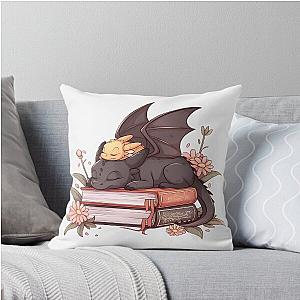 Book Fourth Wing Dragon Throw Pillow