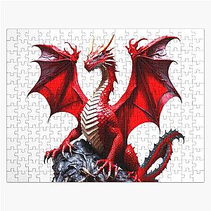 Fourth Wing Hell Red Dragon Jigsaw Puzzle