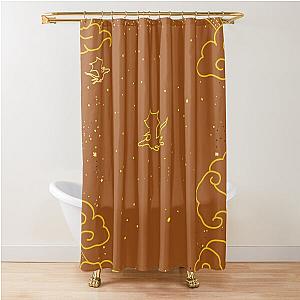 Fourth Brown Illustrated Shower Curtain