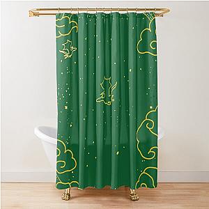 Fourth Green Illustrated Shower Curtain