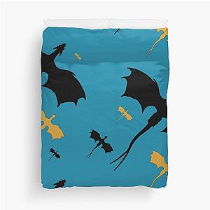 Fourth Wing Blue Dragon Duvet Cover