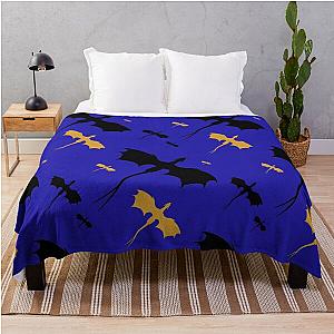 Fourth Deep Blue Dragon Throw Blanket