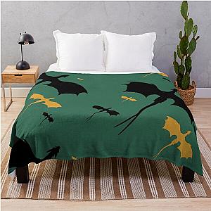 Fourth Deep Green Dragon Throw Blanket