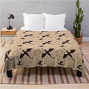 Fourth Wing Celestial Dragon Throw Blanket