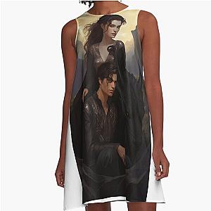 Violet Xaden Tairn Fourth Wing book fan art A-line Dress