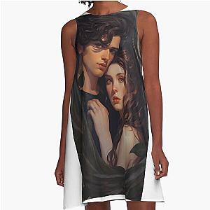Violet Xaden Fourth Wing fan art A-Line Dress