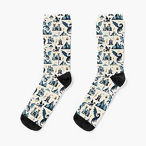 Fourth dragon fantasy pattern Socks