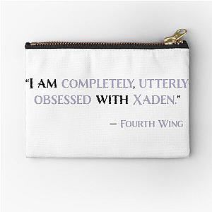 Obsessed with Xaden Fourth Wing Quote Zipper Pouch