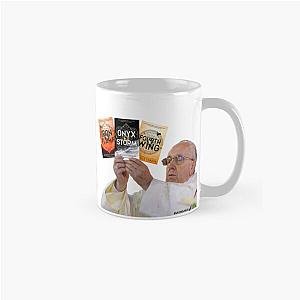 The Empyrean Series Pope Holding Books Meme by Rebecca Yarros Xaden Riorson Violet Sorrengail Iron Flame Fourth Wing Onyx Storm The Basgiath War College Romantasy Fantasy Classic Mug