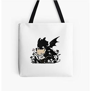 Fourth Wing Dragon Fantasy Print Tote Bag