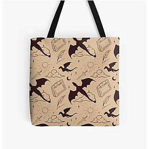 Fourth Wing Tairn Dragon All Over Print Tote Bag